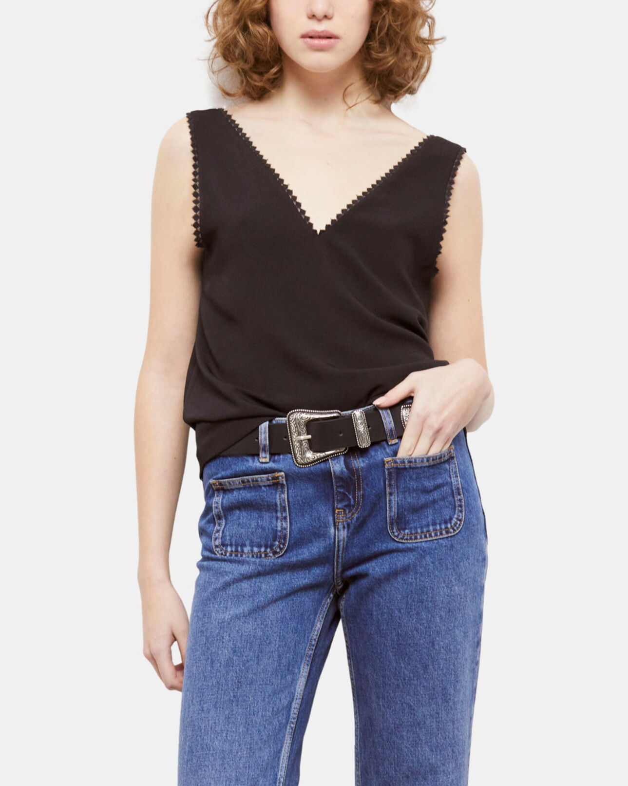The Kooples WOMEN BLACK black top