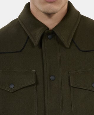 The Kooples HOMBRE KAKI chaqueta estilo sobrecamisa caqui