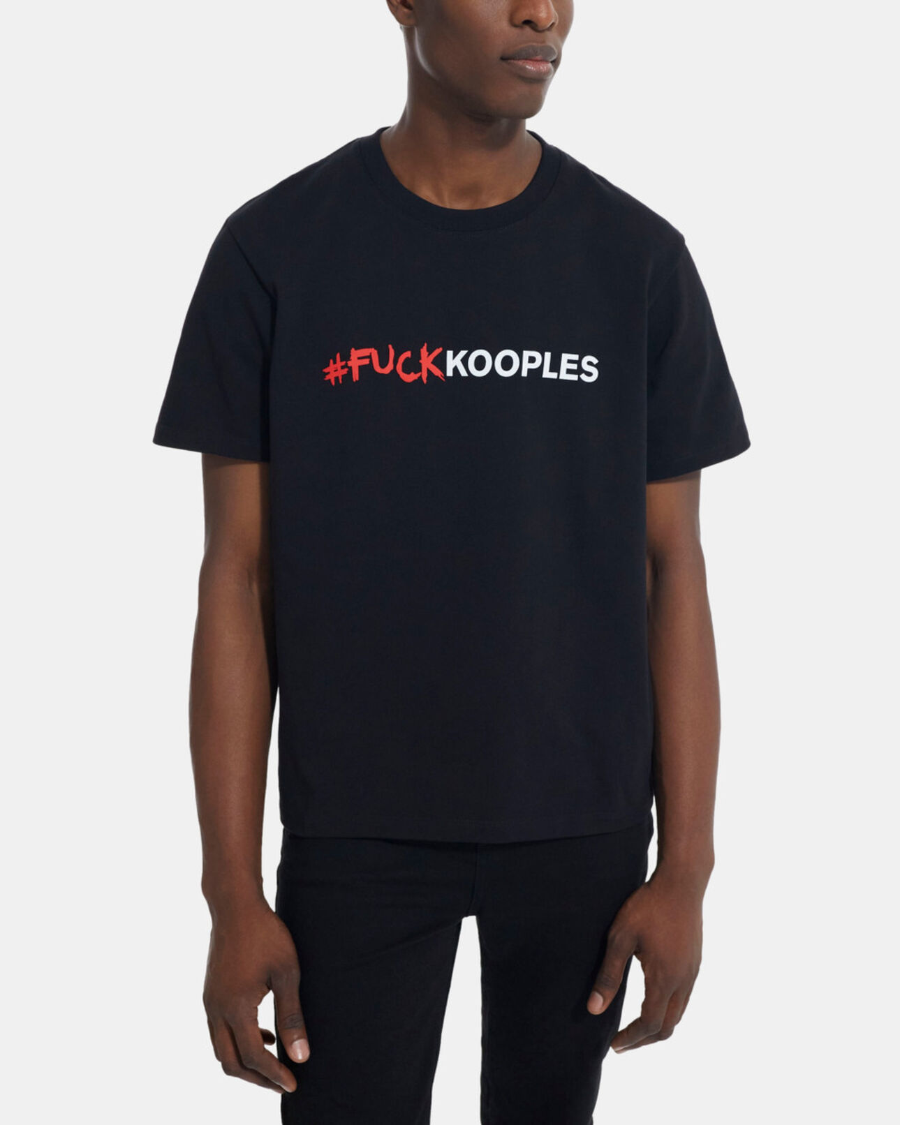 The Kooples HOMME BLACK t-shirt logo noir