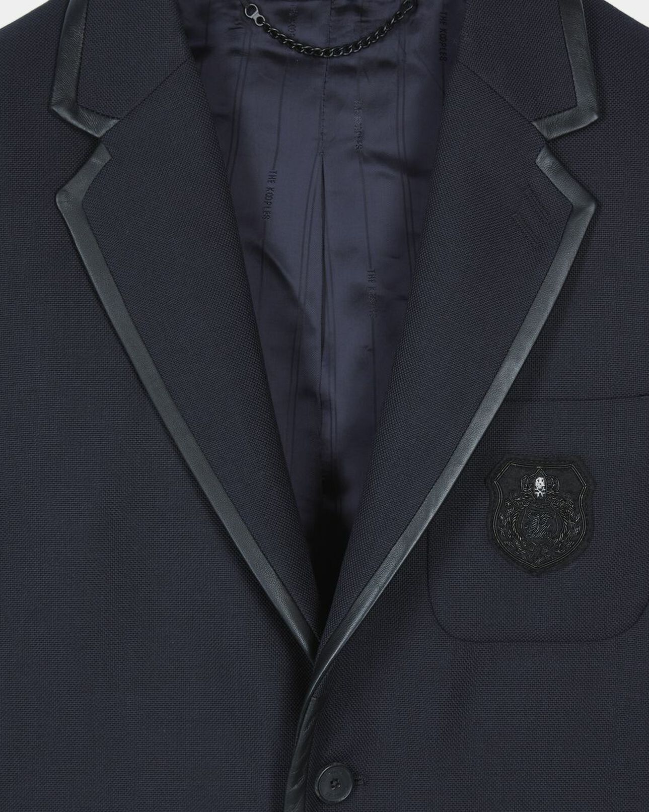 The Kooples HOMME DARK NAVY veste en laine mélangée bleu marine