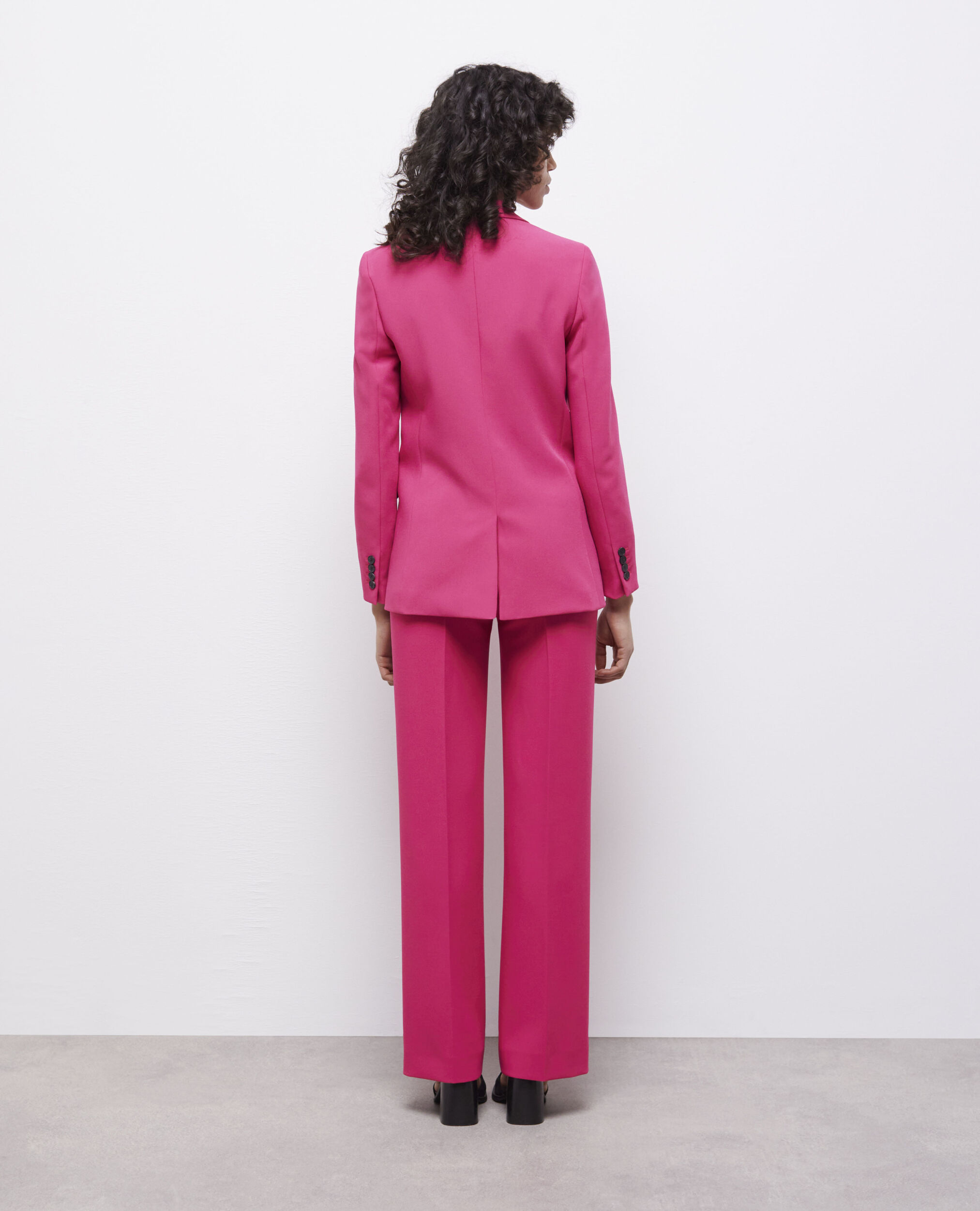 Veste tailleur rose en crêpe, PINK, hi-res image number null
