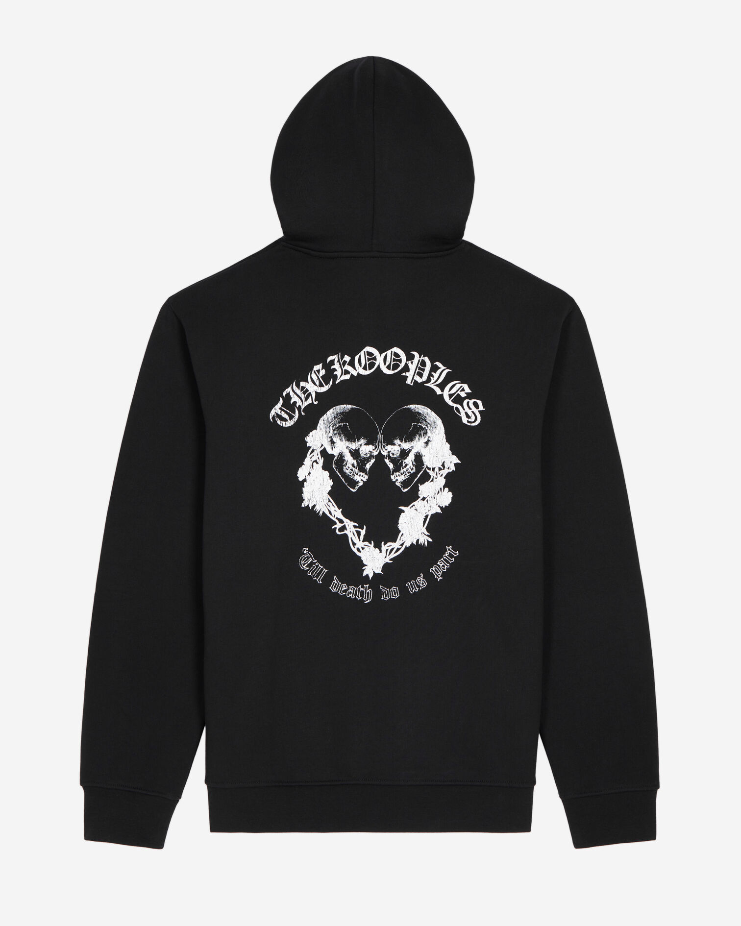 Sudadera capucha negra serigrafía Skull heart, BLACK, hi-res image number null