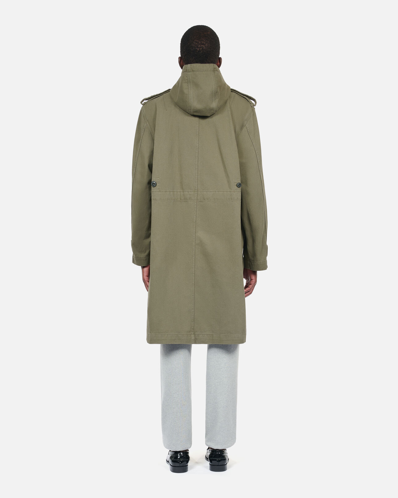 The Kooples HOMME OLIVE NIGHT parka longue à capuche kaki