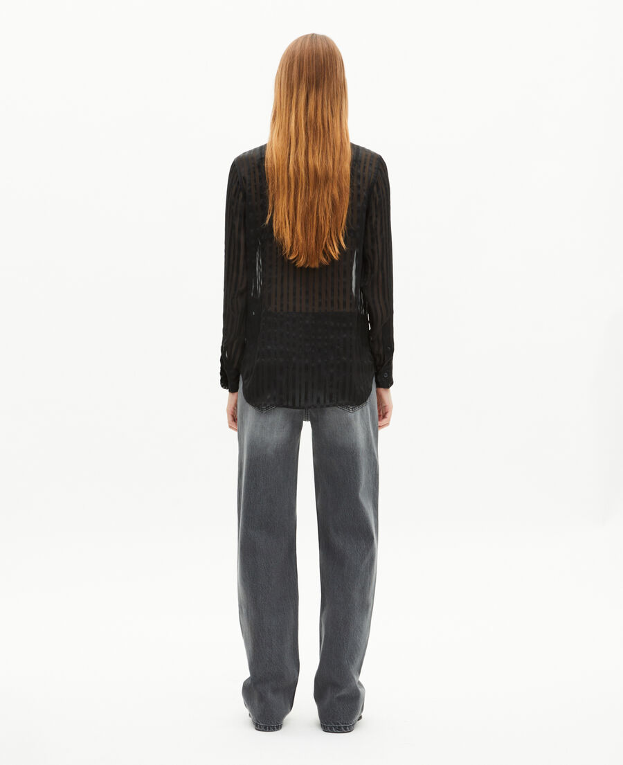The Kooples WOMEN BLACK black silk shirt