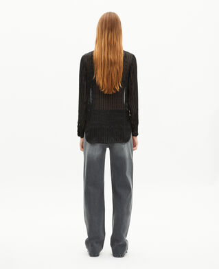 The Kooples WOMEN BLACK black silk shirt