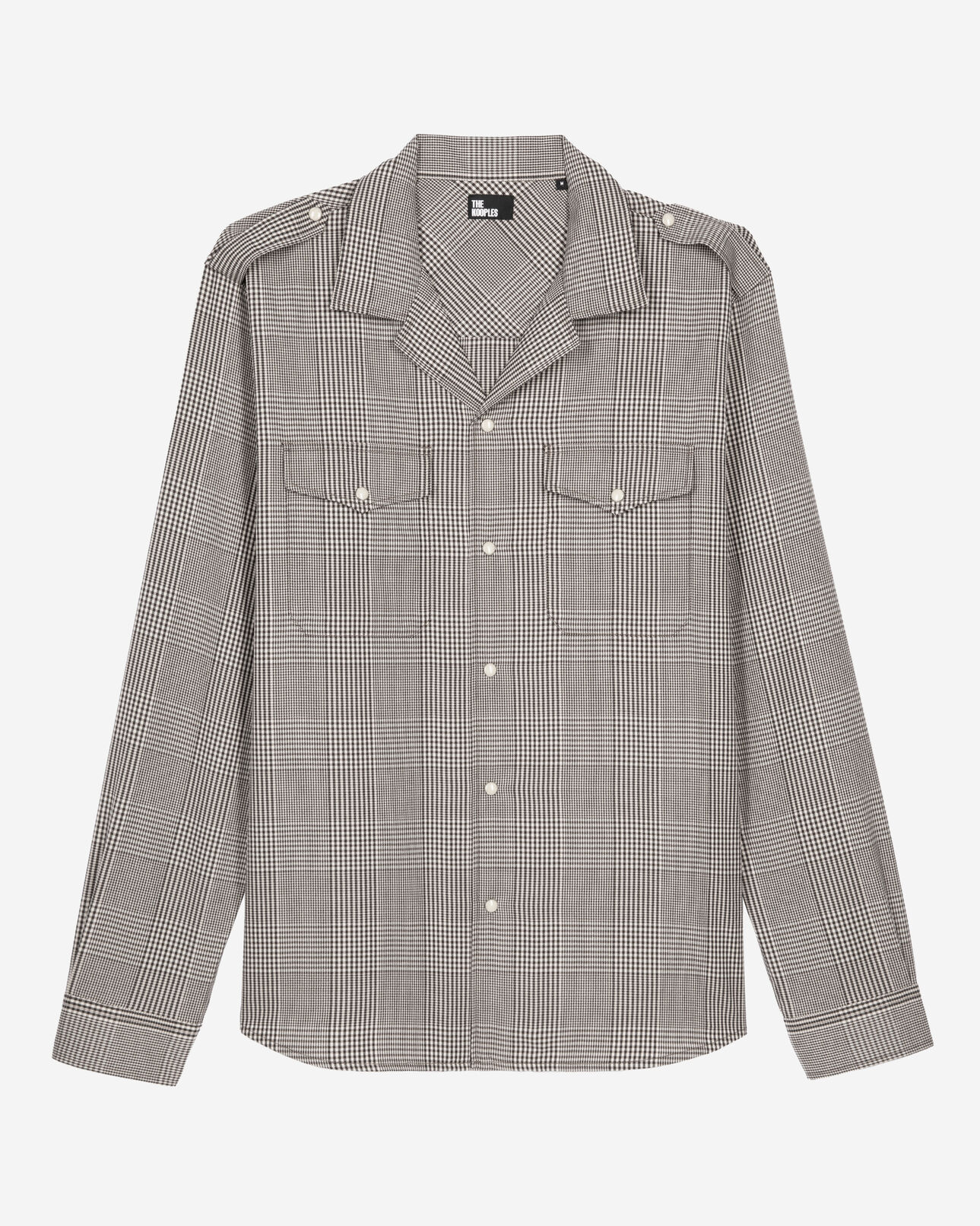 The Kooples HOMME BLACK WHITE chemise prince de galles noire et blanche