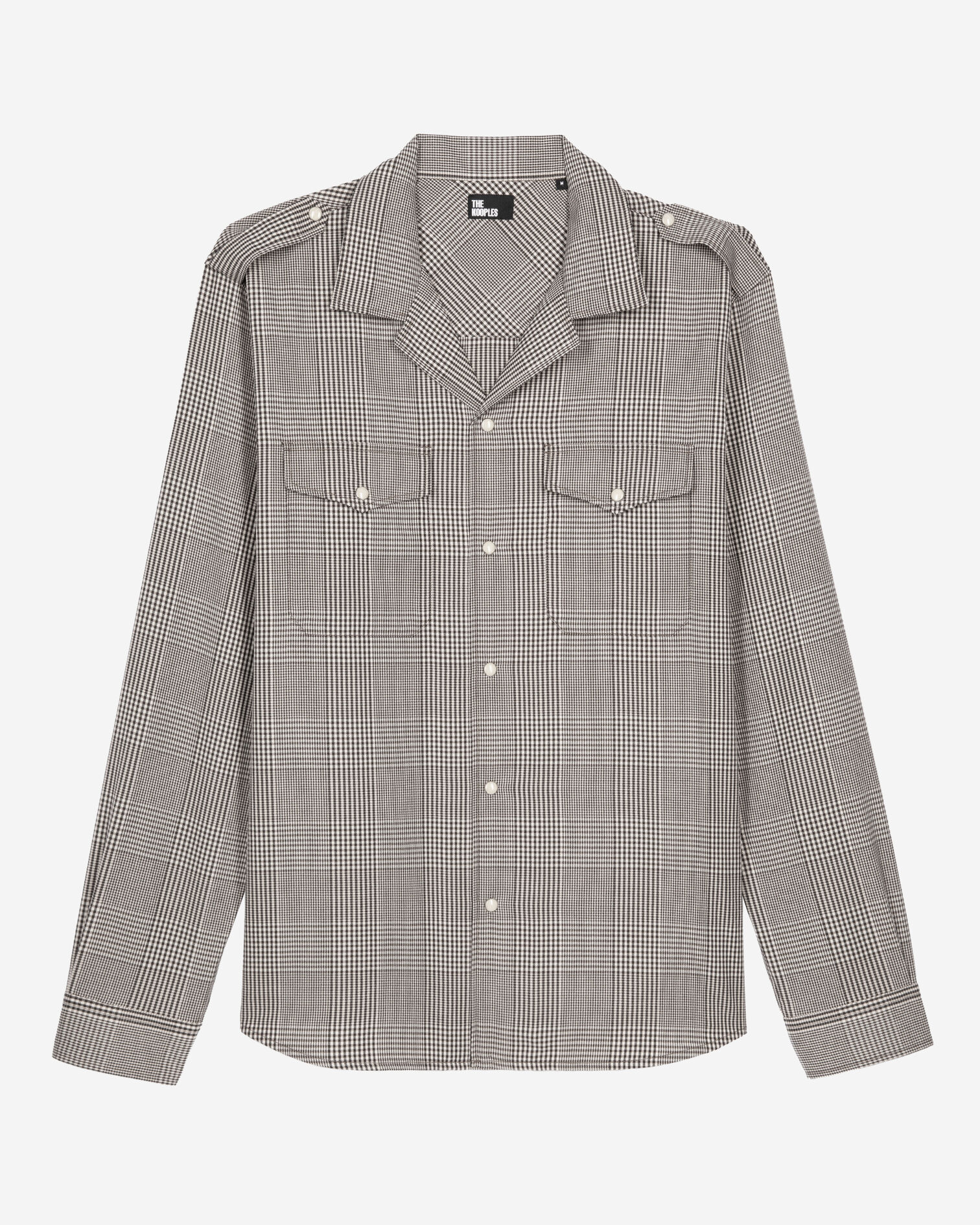 Chemise Prince de Galles noire et blanche, BLACK WHITE, hi-res image number null