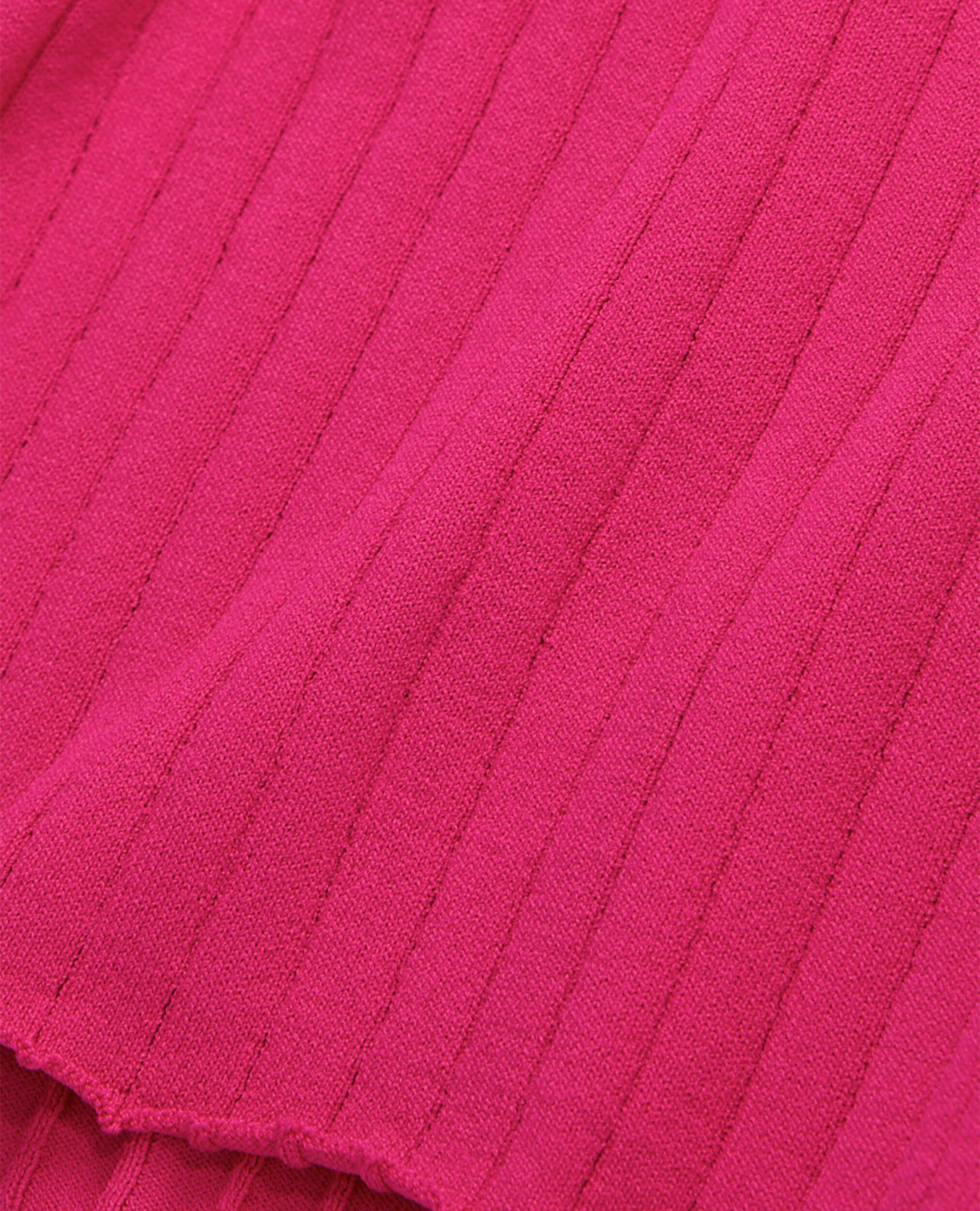 Fuchsienroter Pullover mit gerippten Details, RASPBERRY, hi-res image number null