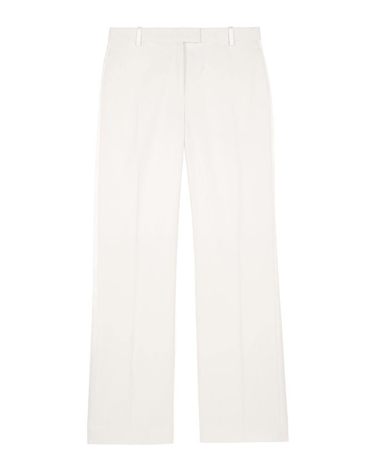 The Kooples WOMEN ECRU ecru wide-leg tuxedo pants