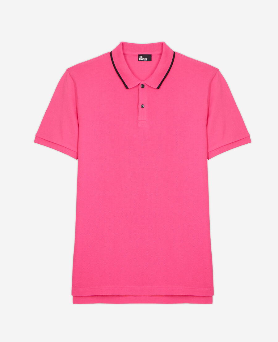 camisa polo rosa logotipo