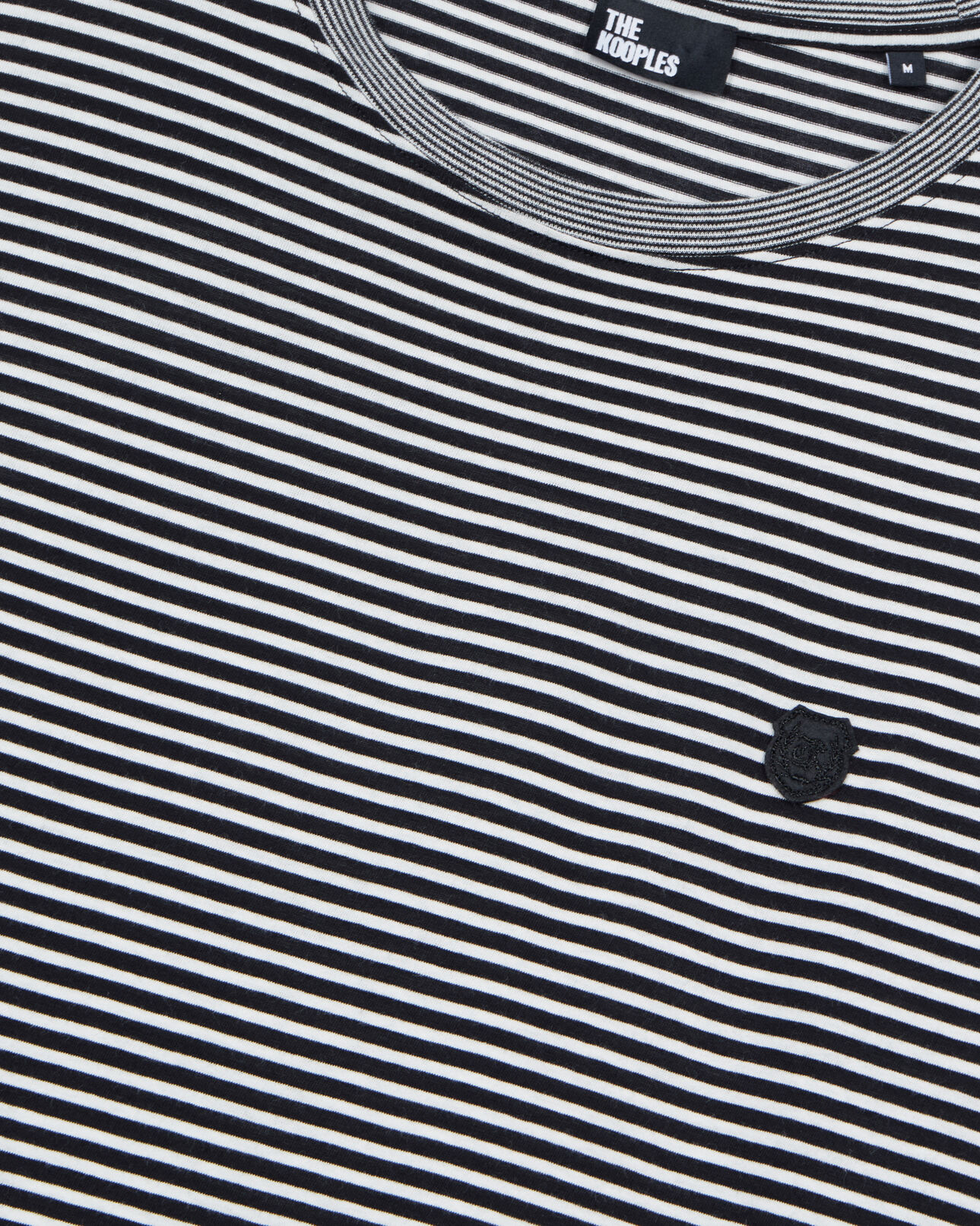 The Kooples MEN BLACK / WHITE striped long-sleeved t-shirt