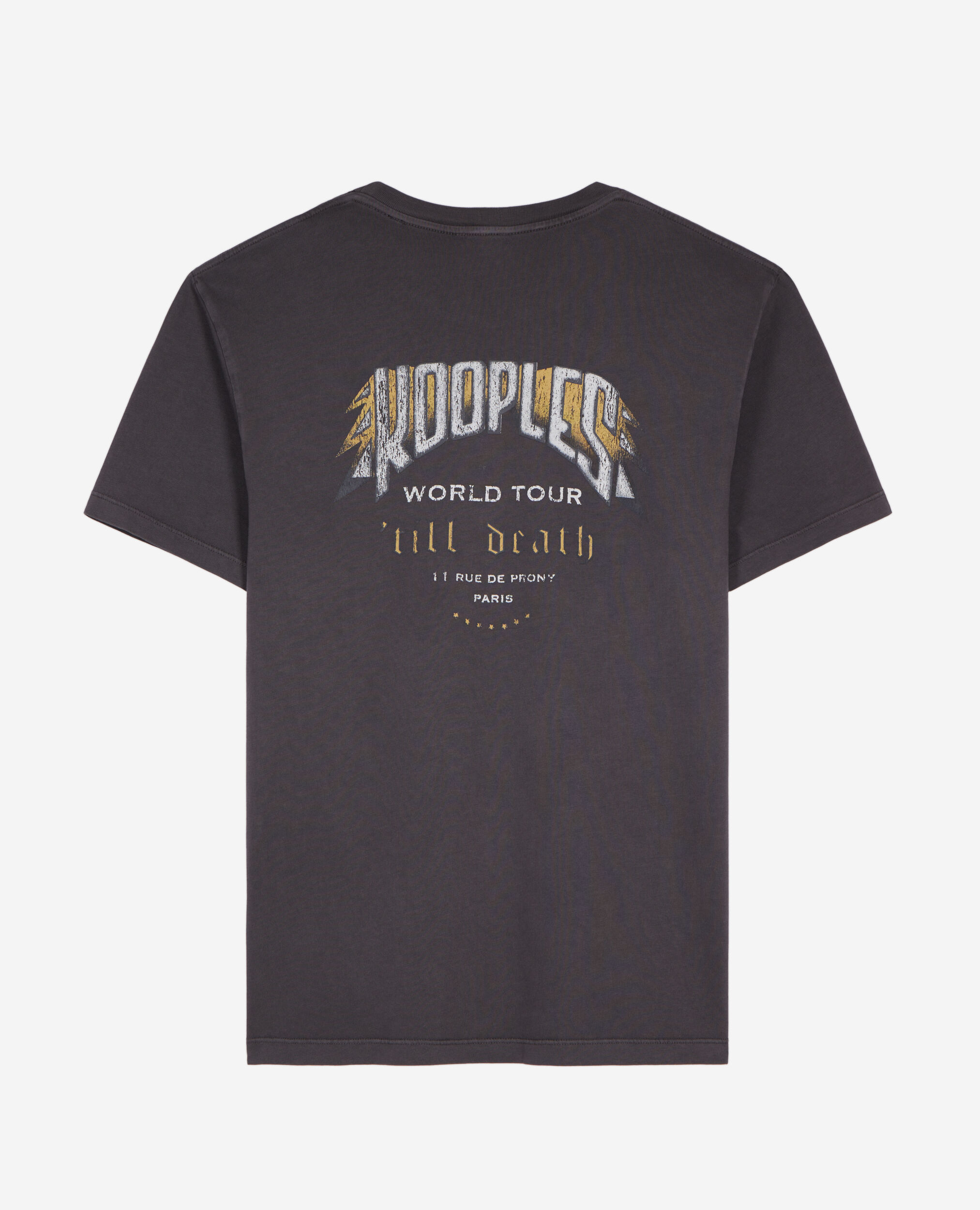 T-shirt avec sérigraphie gris, CARBONE, hi-res image number null