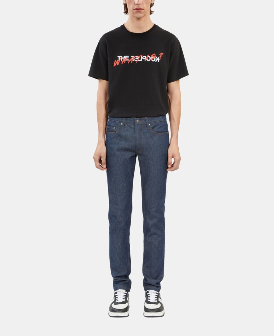 The Kooples MEN BLUE BRUT slim-fit dark blue vintage jeans