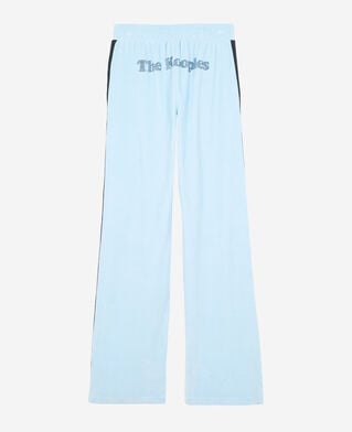 The Kooples FEMME BABY BLUE bas de jogging en velours bleu clair