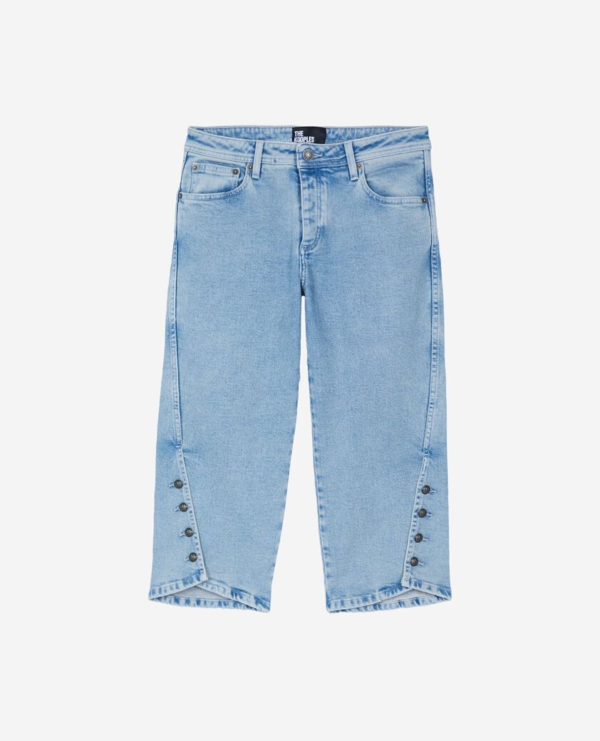 The Kooples FEMME BABY BLUE capri en denim bleu