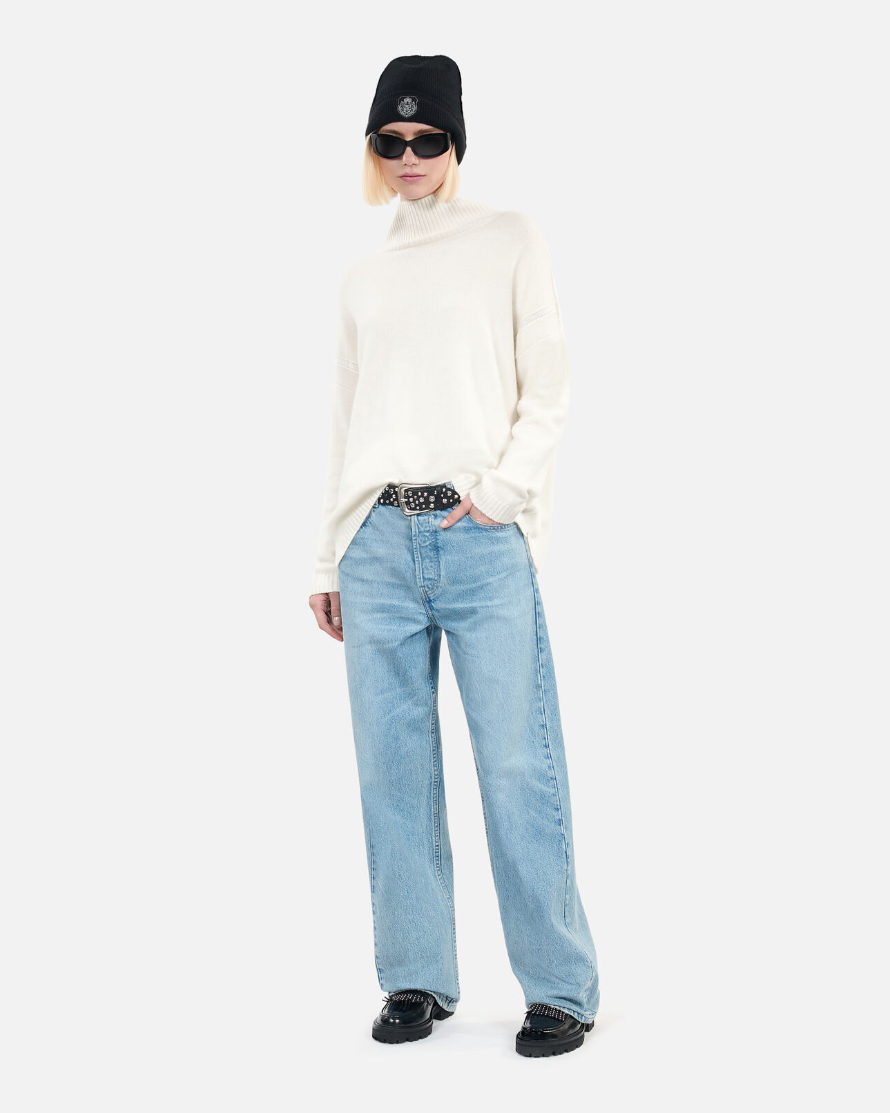 The Kooples FEMME ECRU pull en cachemire écru