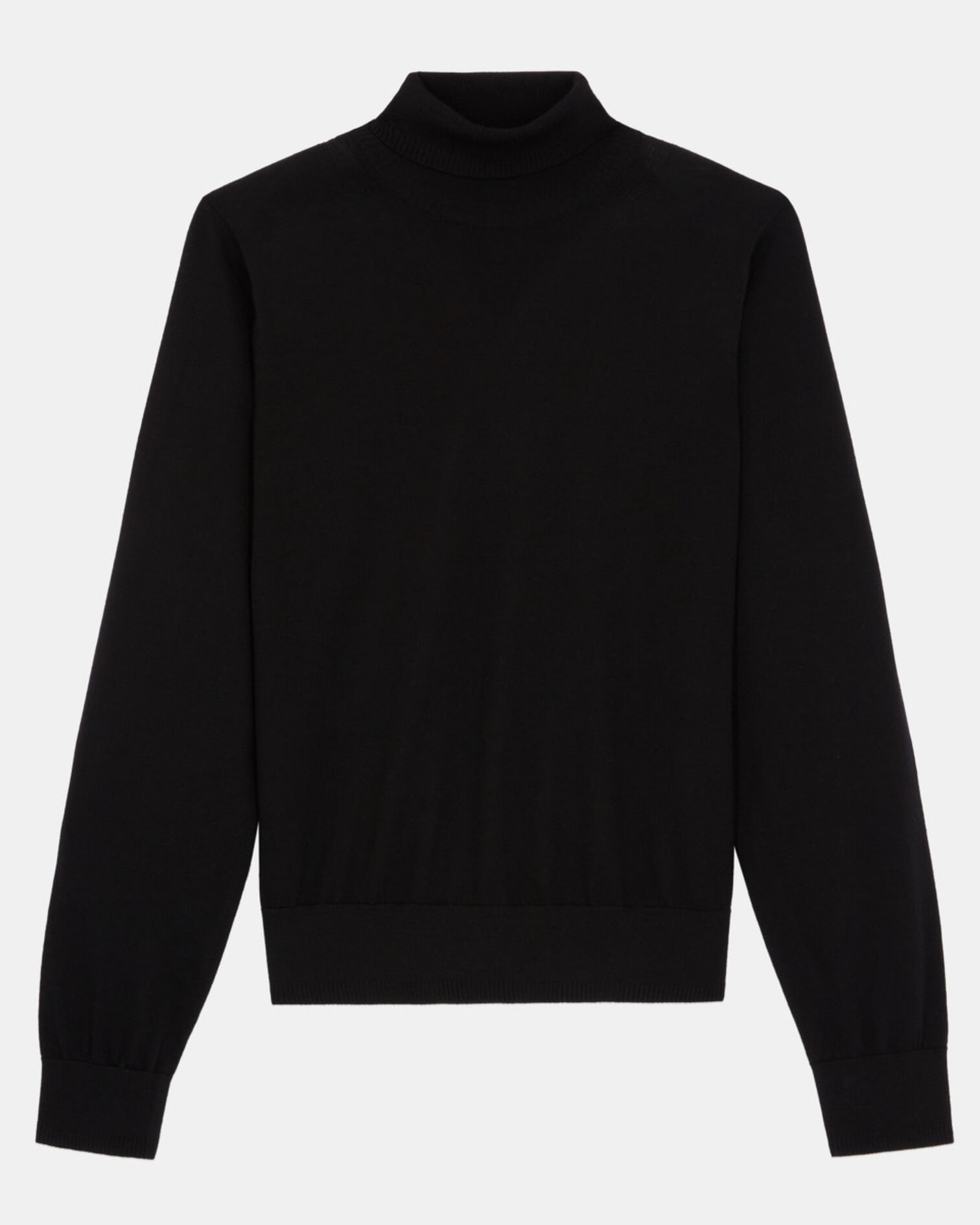 Black merino sweater, BLACK, hi-res image number null