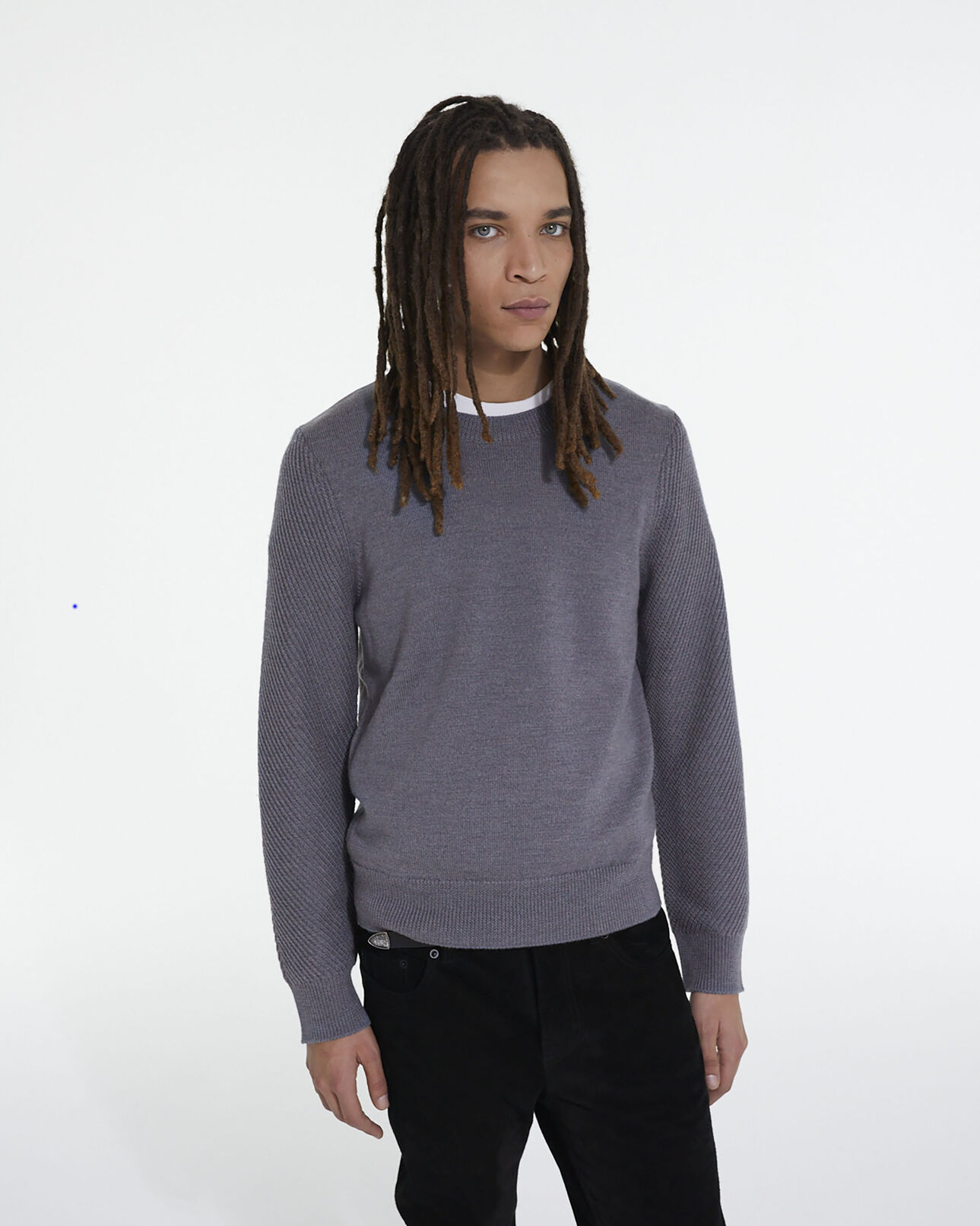 The Kooples HOMBRE MIDDLE GREY jersey lana gris