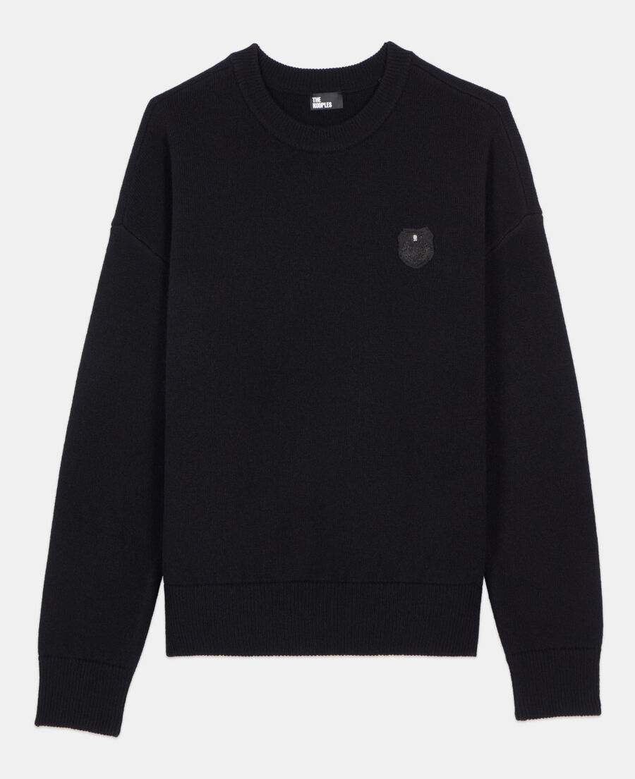 The Kooples MEN BLACK black wool sweater