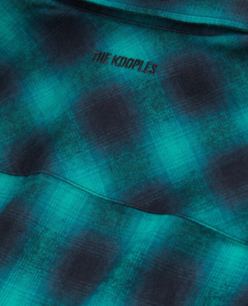 The Kooples HERREN BLACK / GREEN schwarz-grün kariertes jackenhemd