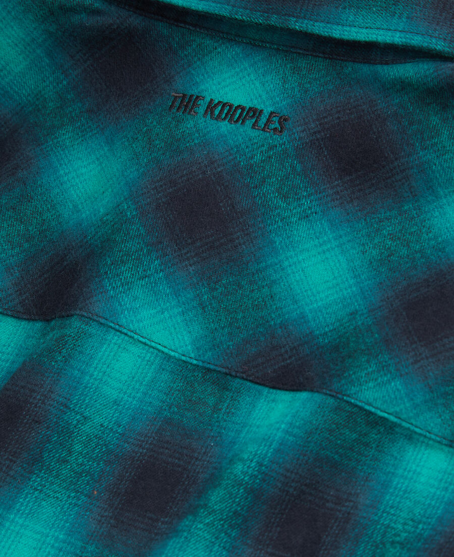 The Kooples HERREN BLACK / GREEN schwarz-grün kariertes jackenhemd