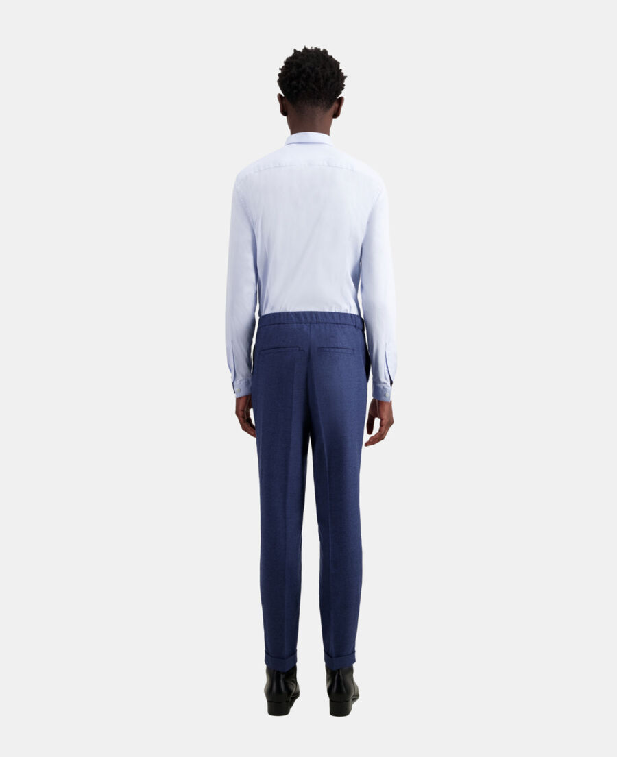 pantalon bleu en flanelle