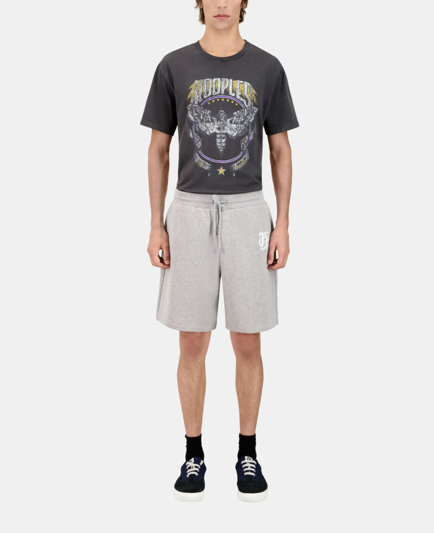 The Kooples MEN ARDOISE grey cotton shorts