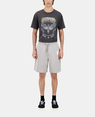 The Kooples MEN ARDOISE grey cotton shorts