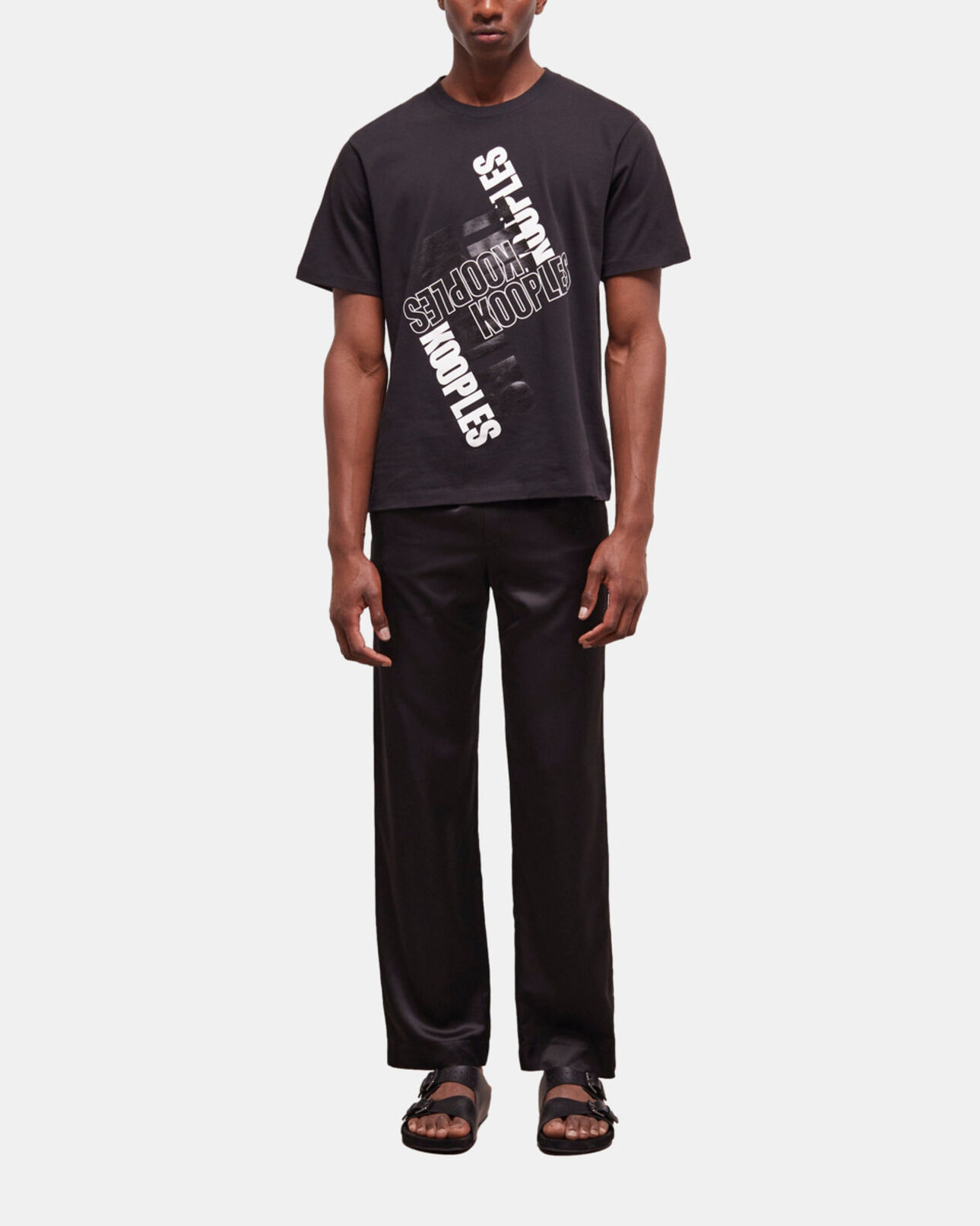 The Kooples HOMBRE BLACK / WHITE camiseta logotipo the kooples negra para hombre