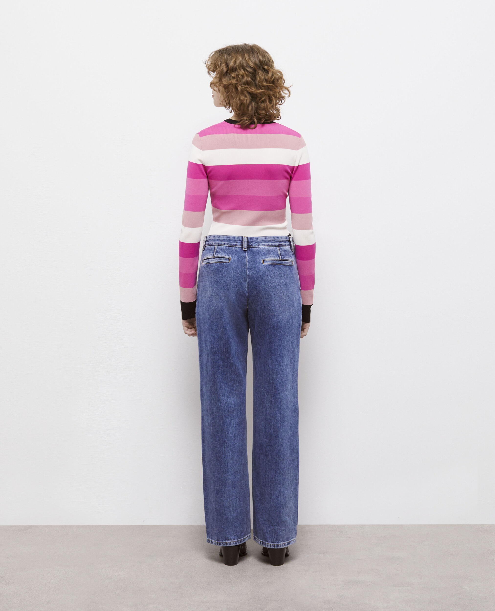 Wide-leg blue jeans, BLUE DENIM, hi-res image number null