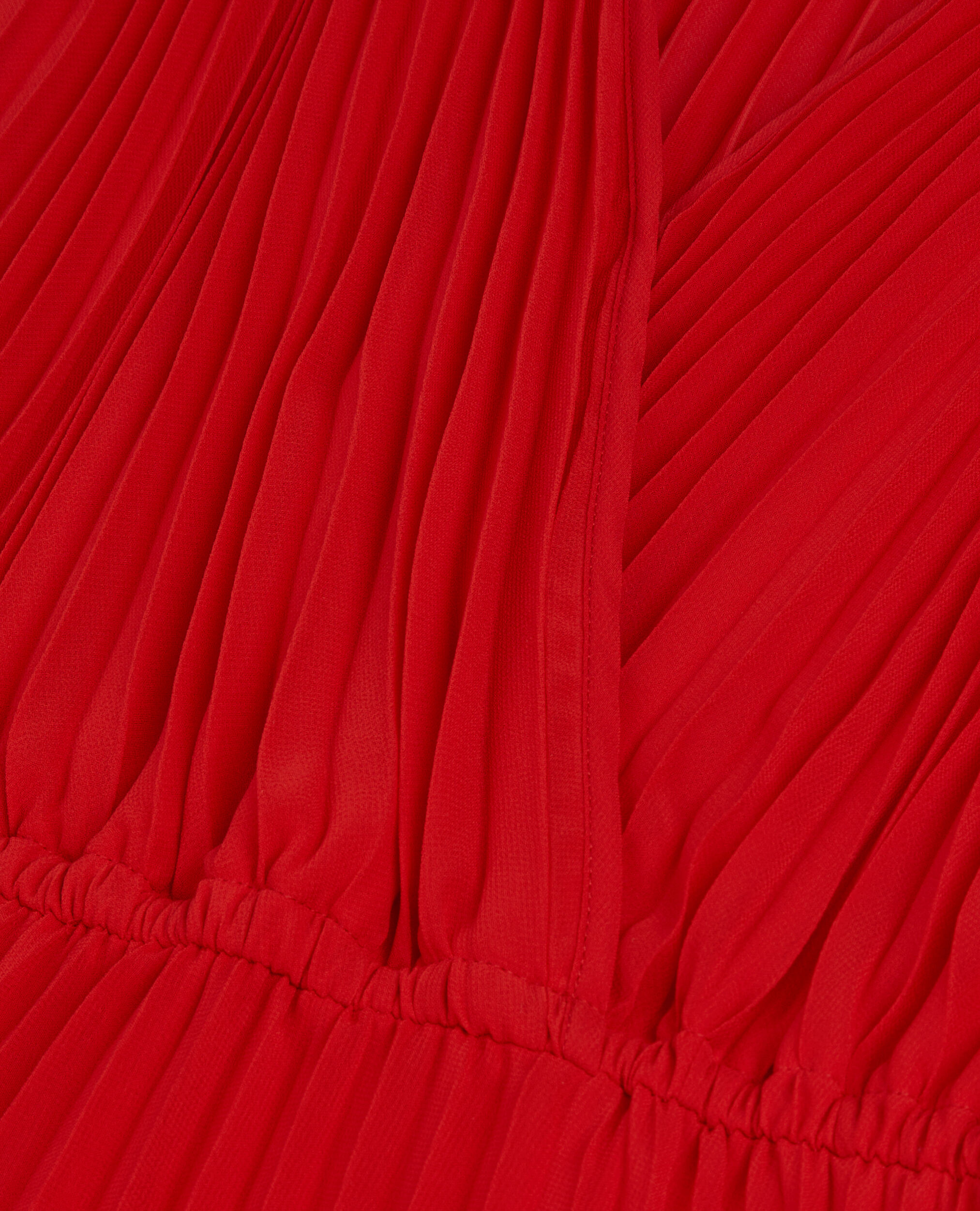 Vestido largo plisado rojo, RED, hi-res image number null