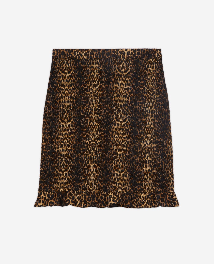 The Kooples WOMEN LEOPARD leopard print short skirt