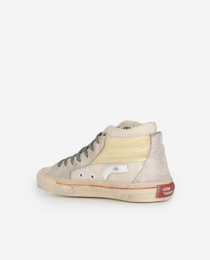 The Kooples WOMEN ECRU the kooples x hidn-ander ecru high-top sneakers