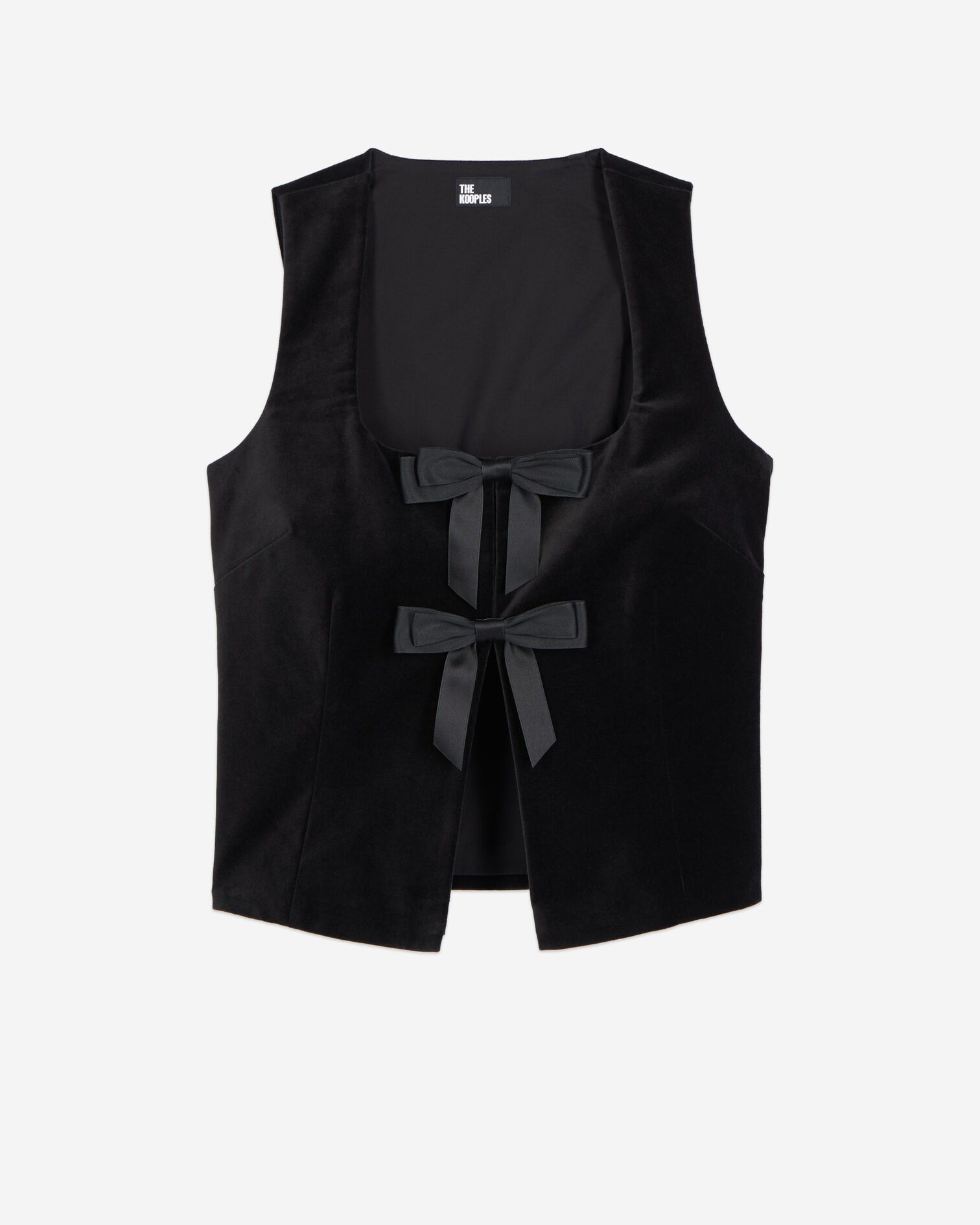Top en velours noir, BLACK, hi-res image number null