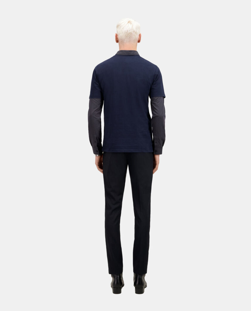 The Kooples HOMME WASHED NAVY t-shirt avec s&eacute;rigraphie bleu marine