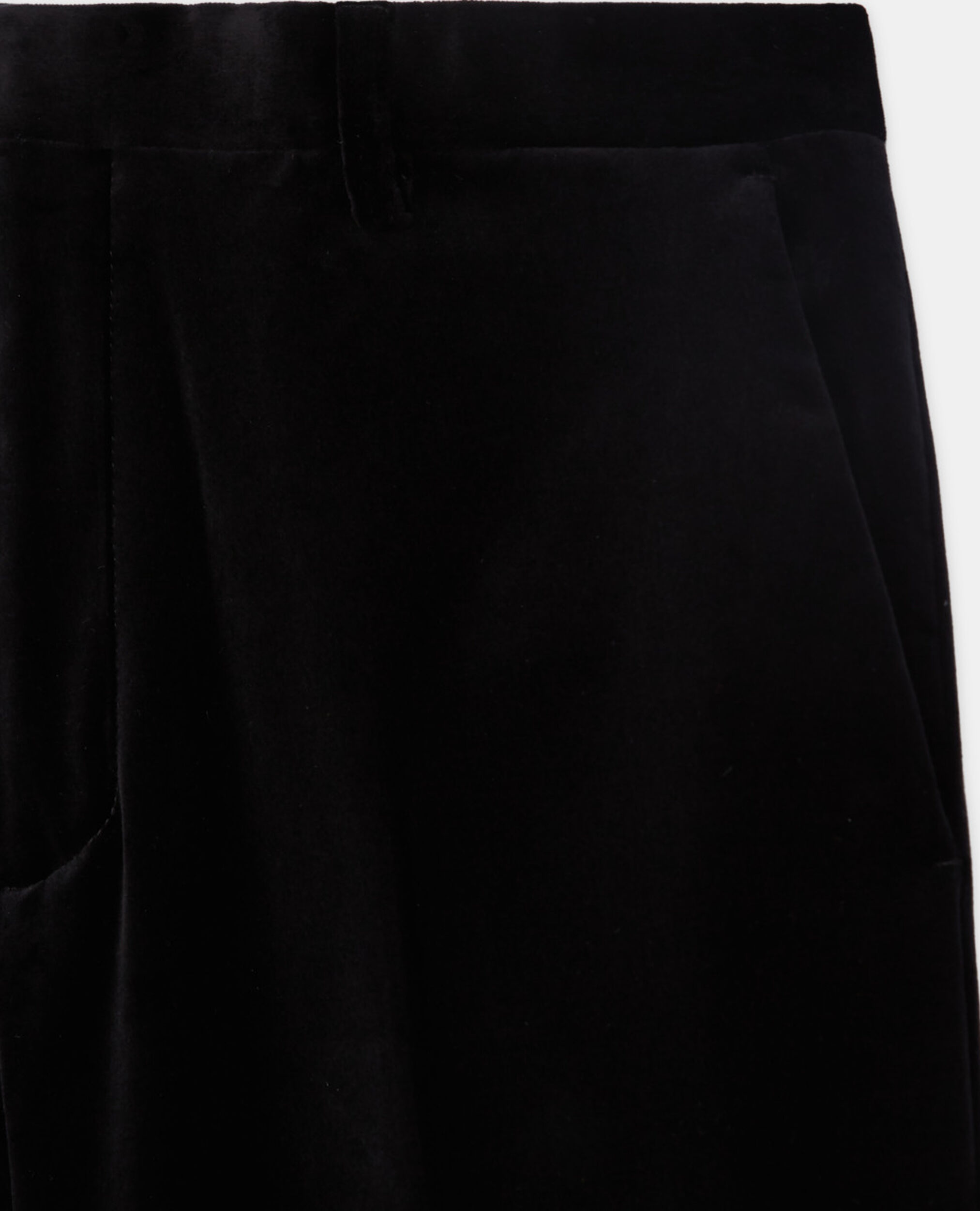 Black velvet suit pants, BLACK, hi-res image number null