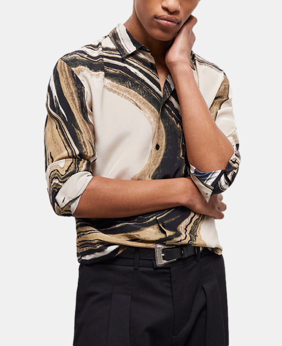 printed silk shirt