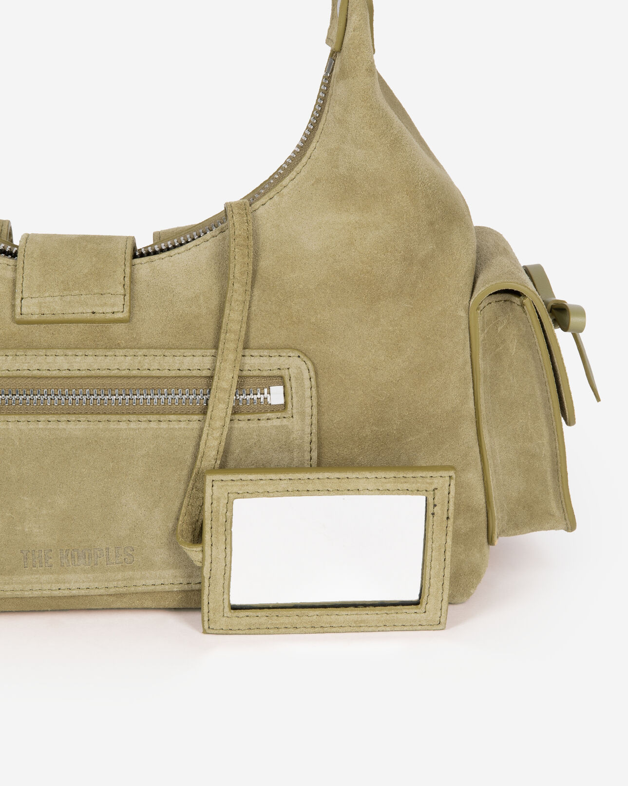 The Kooples FEMME CAMEL sac amelia en cuir suède camel