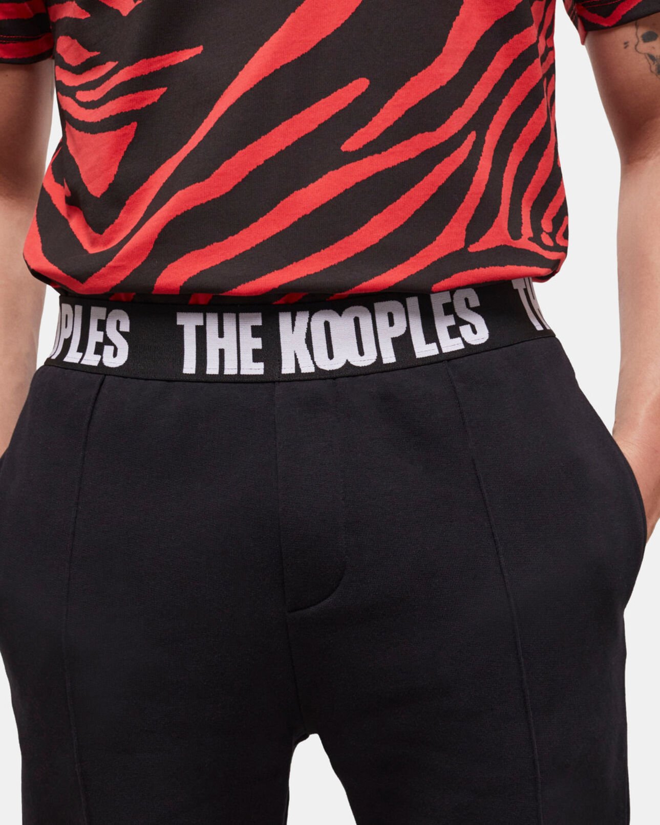 The Kooples HOMME BLACK pantalon logo the kooples noir