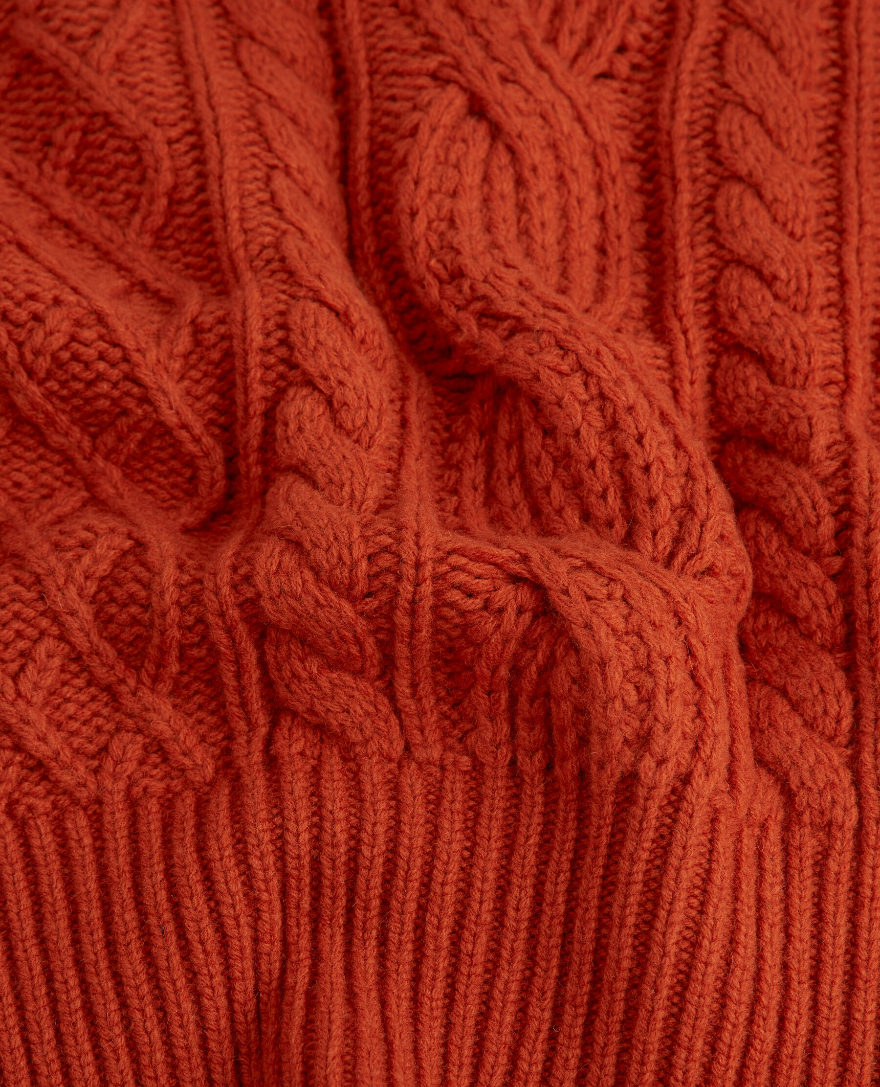 Rust cable knit sweater new arrivals