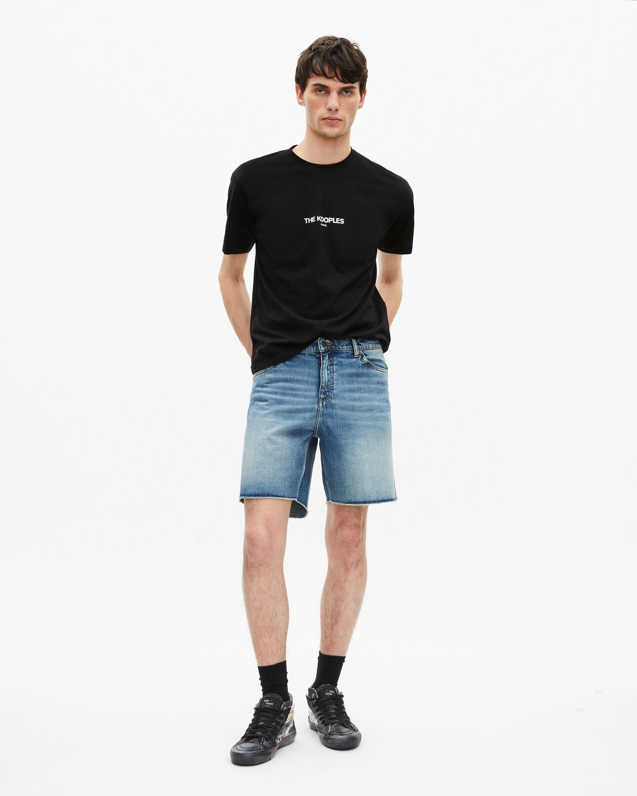 The Kooples HOMBRE BLACK camiseta con logotipo negro