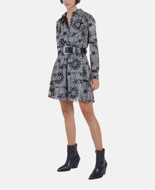 The Kooples FEMME BLACK robe courte  imprim&eacute; bandana