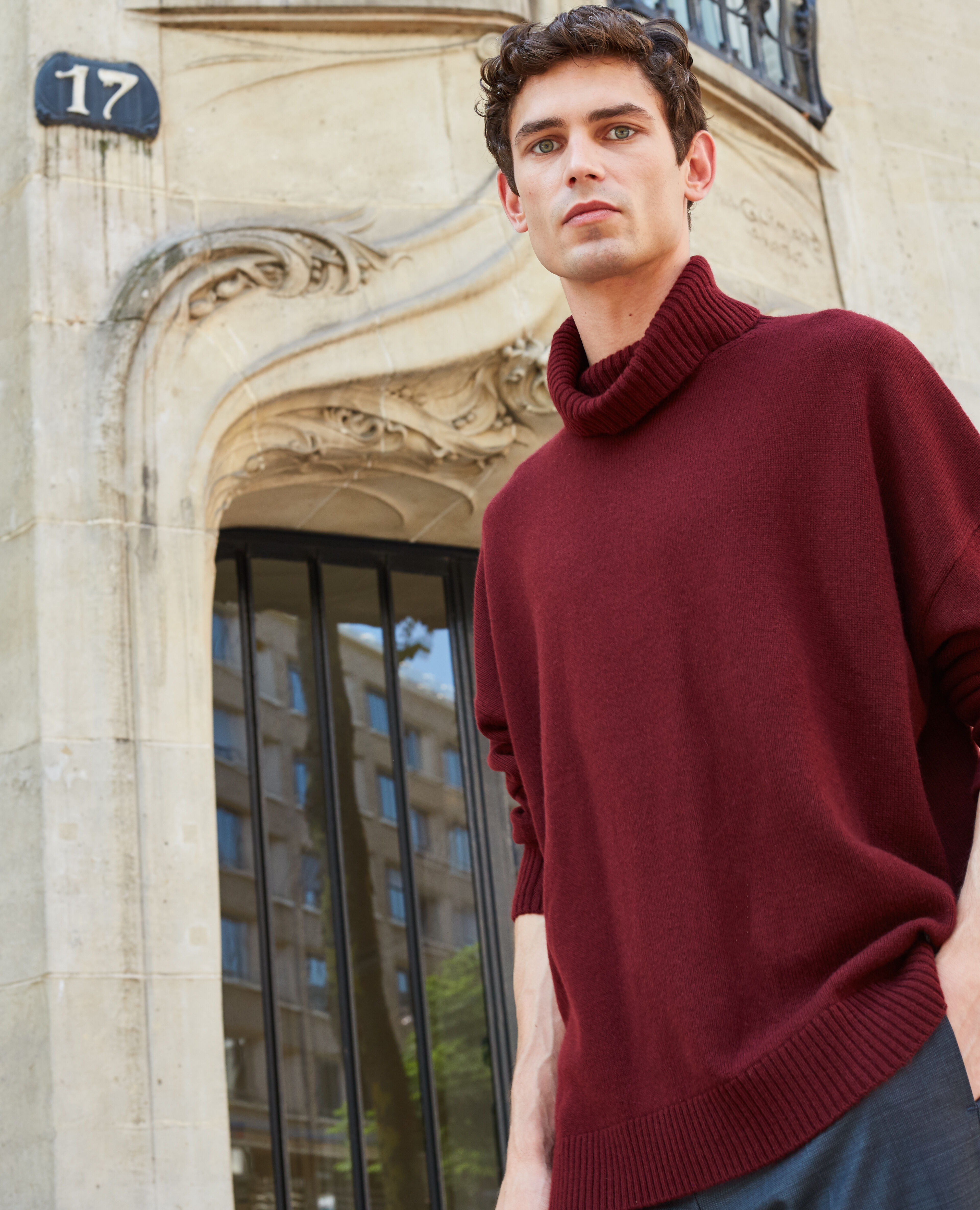 Burgundy cashmere hotsell turtleneck