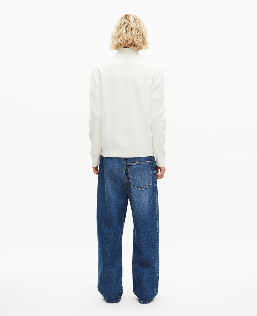 The Kooples H ECRU ecru double-faced trucker-neck sweater