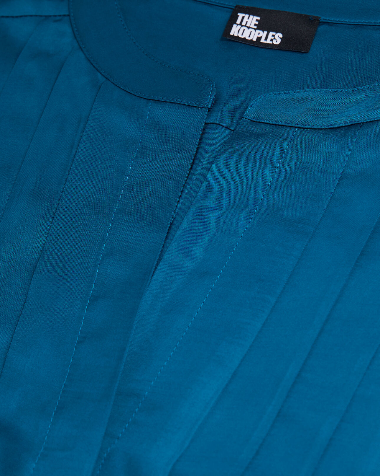 The Kooples FEMME MEDIUM BLUE robe courte bleue avec plissage