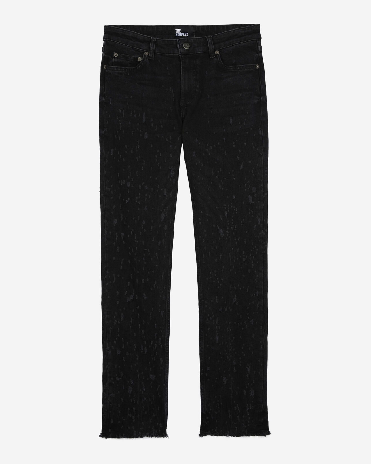The Kooples DAMEN BLACK WASHED schwarze slim-fit-jeans