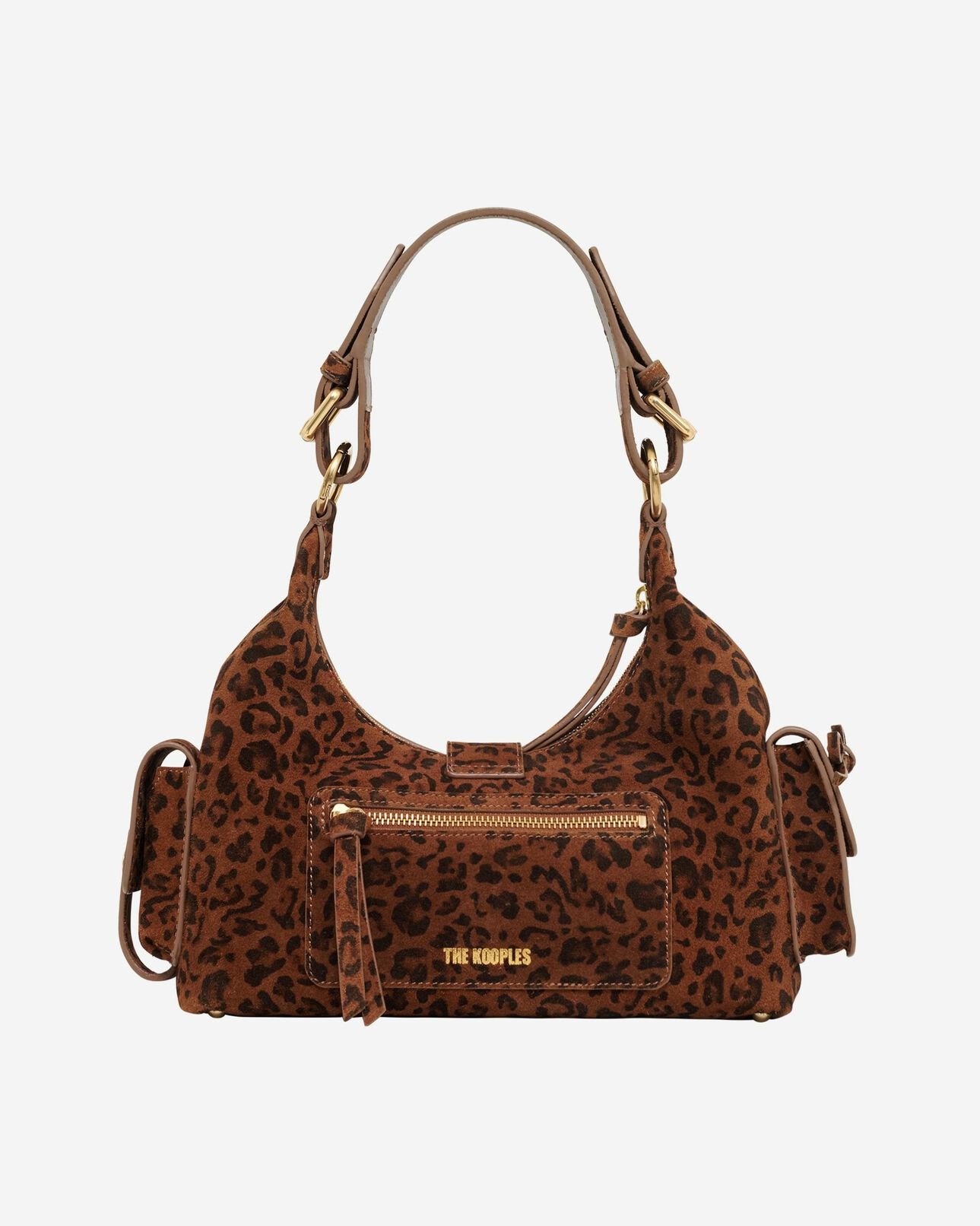 The Kooples FEMME LEOPARD sac amelia en cuir suède imprimé léopard
