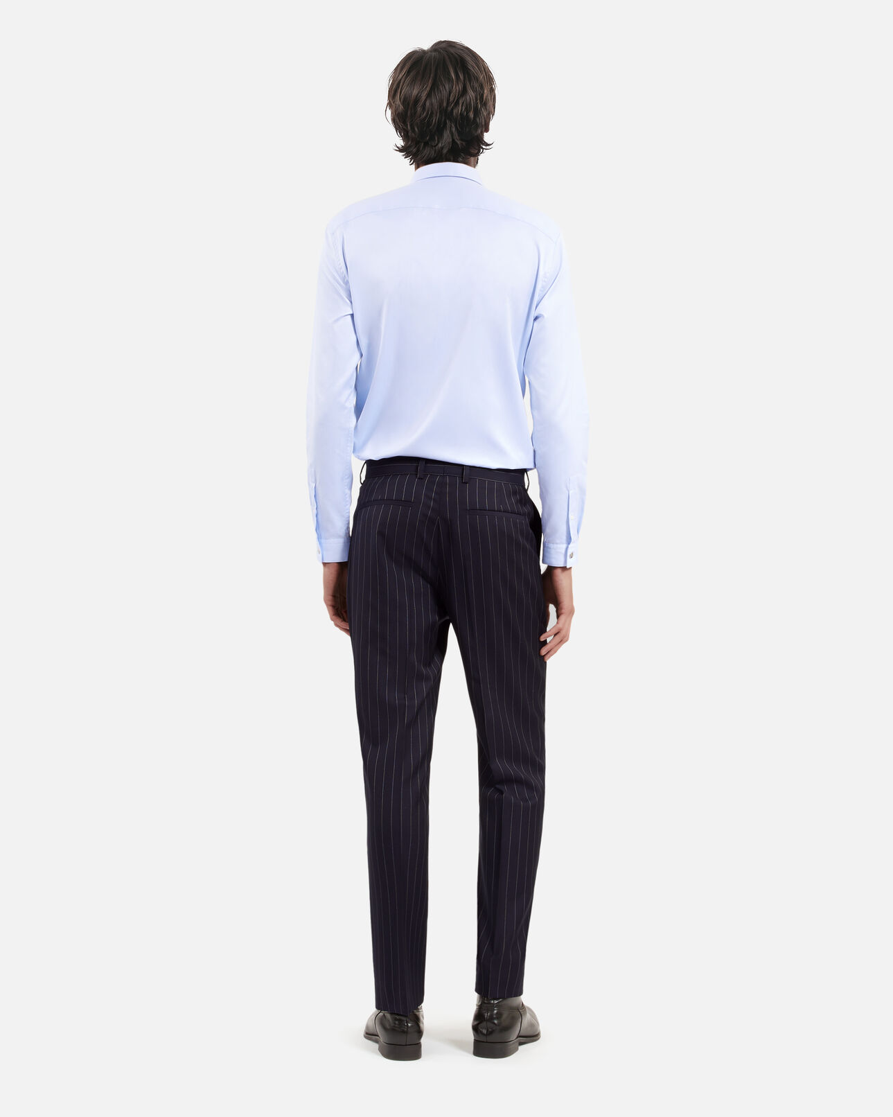 The Kooples MEN DARK NAVY blue pinstripe suit pants