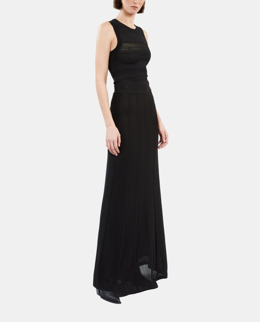 The Kooples FEMME BLACK top court en maille ajour&eacute;e noir