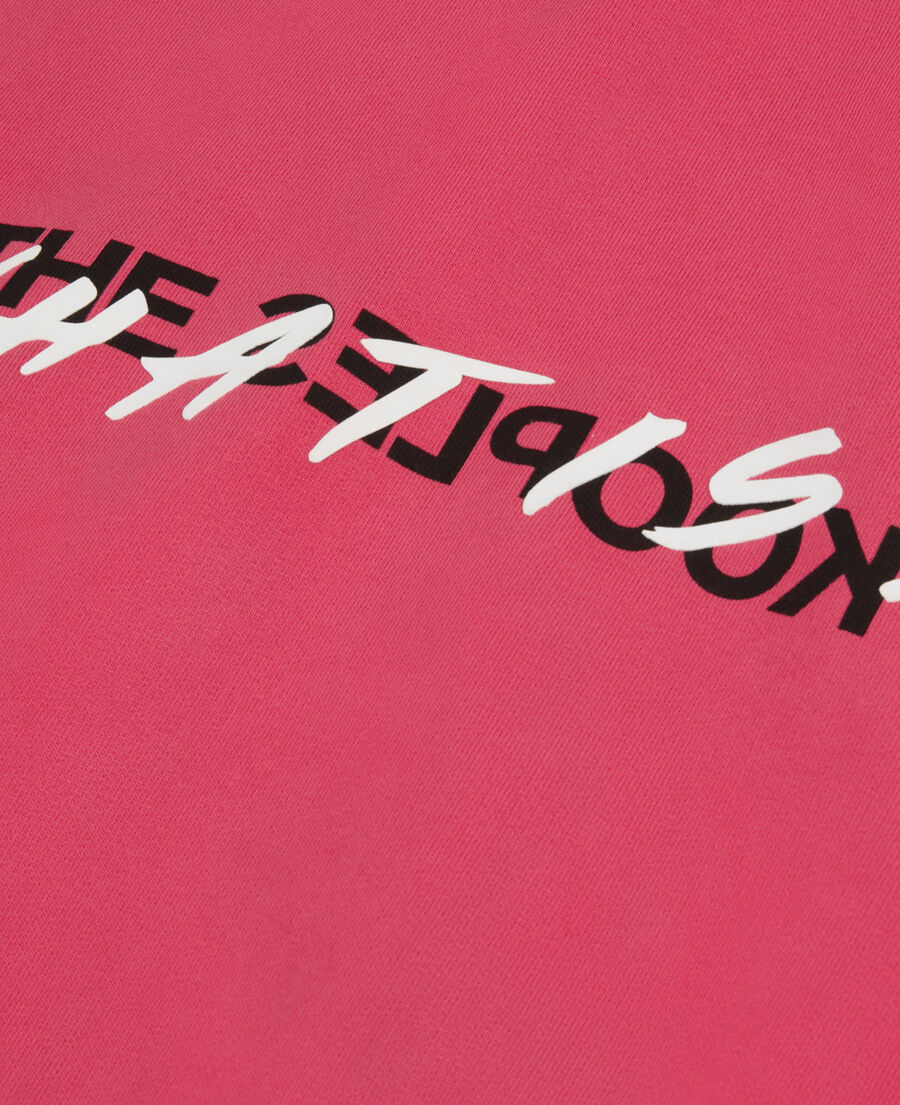 The Kooples FEMME RETRO PINK sweatshirt court what is fuchsia